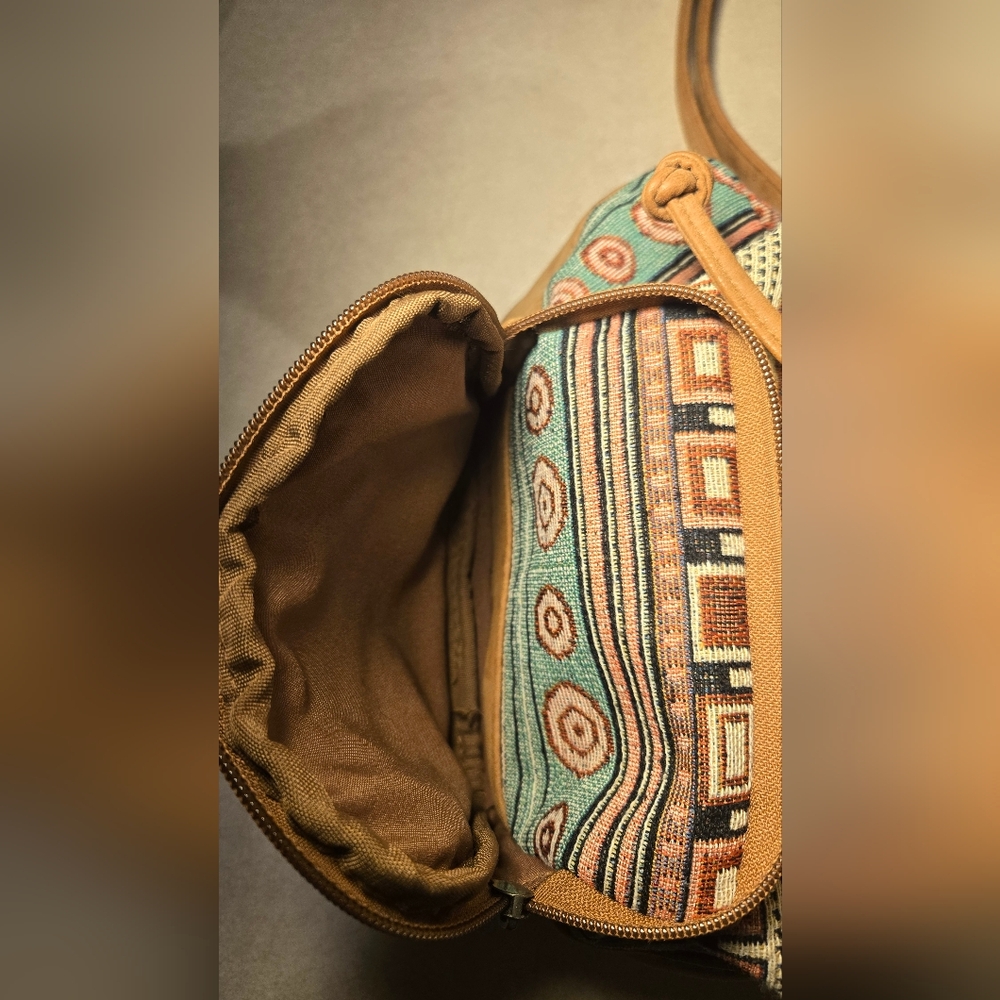 Brown Patterned Backpack - Picture 6 of 7